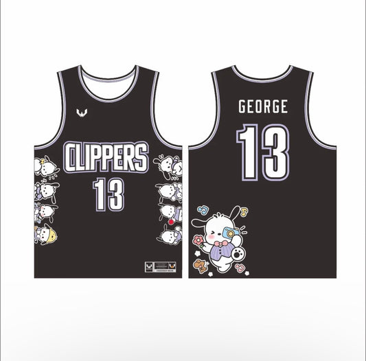 Customized Paul George Sanrio basketball jersey