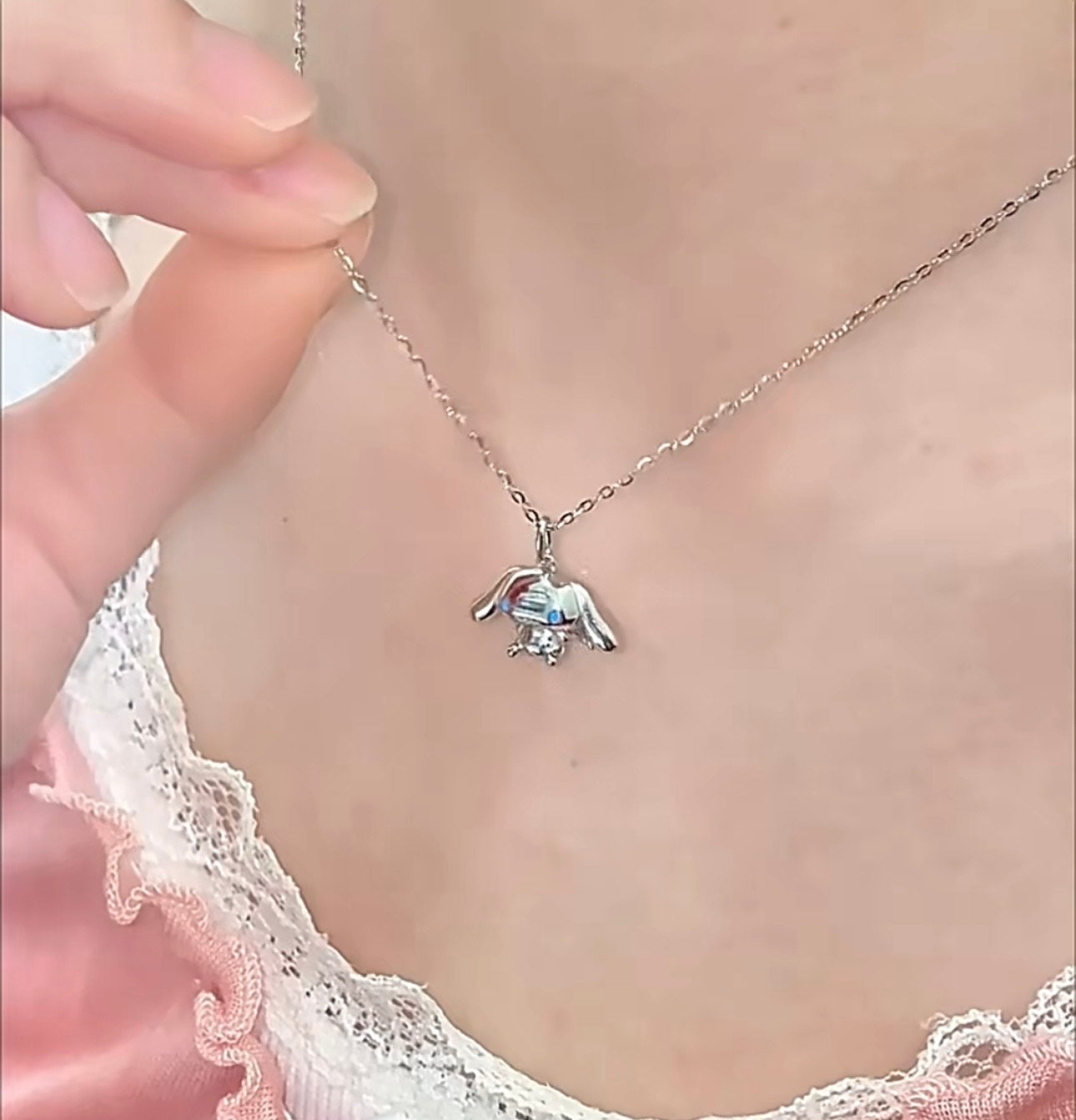 Tide Color x Sanrio Cinnamoroll S925 Silver Necklace