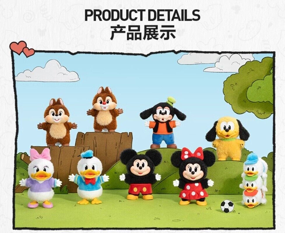 Pop Mart Disney Mickey Family Together Series Plush Keychain Single box