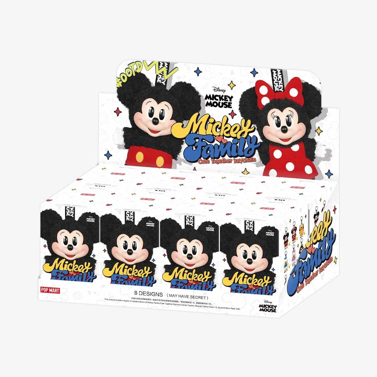Pop Mart Disney Mickey Family Together Series Plush Keychain Single box