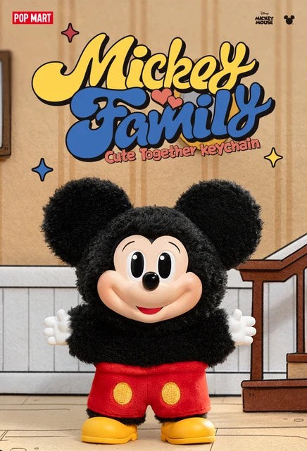 Pop Mart Disney Mickey Family Together Series Plush Keychain Single box